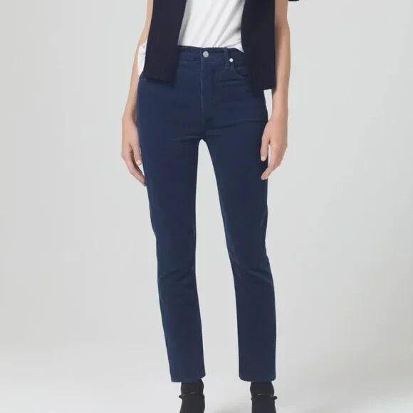 Citizens of Humanity COH womens Jolene Corduroy Jean Pant sz 26 Button Fly 26x27 - Picture 2 of 11